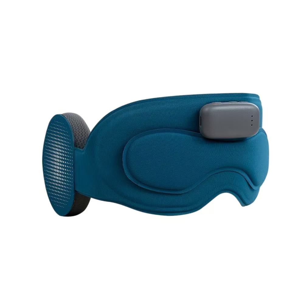 Smart AI Meditation Sleep Mask - App-Connected Bluetooth Music, 100% Light Blocking, Portable Eye-Caring