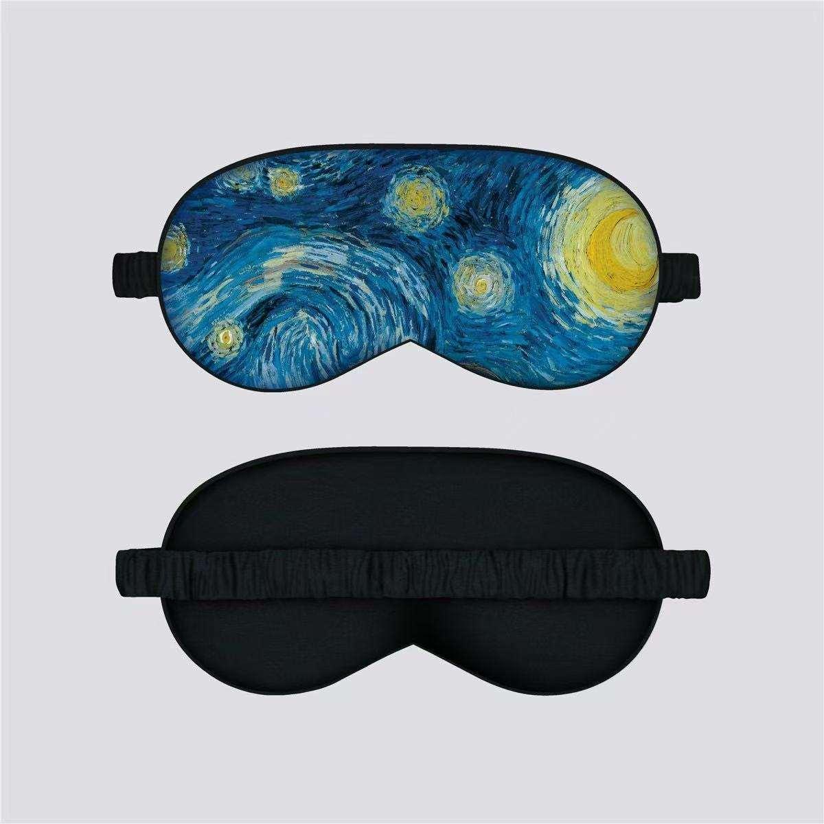 VOSS Silk Down Cotton Oil Painting Eye Mask