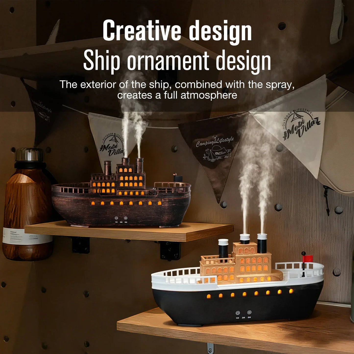 VOSS Smart Ship Diffuser - Remote Control Humidifier with Extra-Large Mist