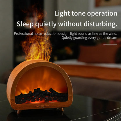 VOSS Remote-Controlled Fireplace Diffuser - Auto Oil Dispensing Humidifier (High Mist Output)